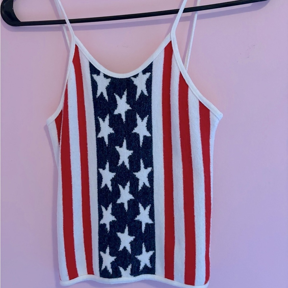 Vertigo Paris Tank Top with American flag  Brand new without tags .
